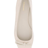 PATENT LEATHER BALLET FLATS WITH ASYMMETRICAL BOW