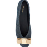 DENIM BALLET FLATS FOR