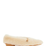 SHEARLING BALLET FLATS