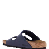 DARK BLUE ARIZONA SANDALS IN BIRKOFLOR WITH CORK SOLE