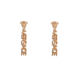 GOLD METAL LION HEAD EARRINGS WITH THREE-DIMENSIONAL EFFECT