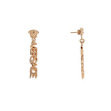 GOLD METAL LION HEAD EARRINGS WITH THREE-DIMENSIONAL EFFECT