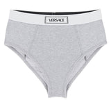 RIBBED BRIEFS WITH '90S LOGO