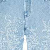 "BAROQUE SEA DENIM LASERED