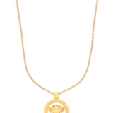 MEN'S LION HEAD ROUND GOLD ADJUSTABLE NECKLACE