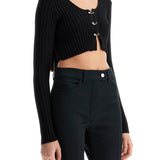 'CROPPED SAFETY PIN CARDIGAN