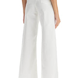 WIDE LEG TWILL TROUSERS IN ITALIAN