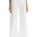 WIDE LEG TWILL TROUSERS IN ITALIAN