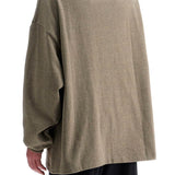 HEATHER GRAY COTTON OVERSIZED T-SHIRT