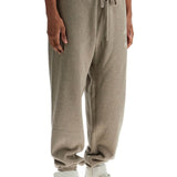 HEATHER GREY COTTON WIDE FIT SWEATPANTS