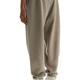 HEATHER GREY COTTON WIDE FIT SWEATPANTS