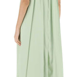 MAXI DRESS WITH LEATHER BUCKLE DETAIL