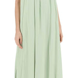 MAXI DRESS WITH LEATHER BUCKLE DETAIL