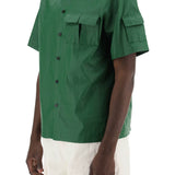 SHORT-SLEEVED LINEN SHIRT WITH COATED