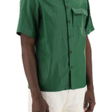 SHORT-SLEEVED LINEN SHIRT WITH COATED