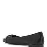 'BALLET FLATS WITH PATENT POINTED TOE