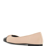 BALLET FLATS WITH CONTRASTING TOE