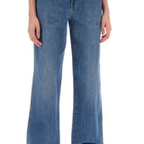 HIGH-WAISTED CARGO STYLE JEANS IN