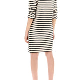 "STRIPED COTTON DRESS WITH EIGHT