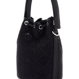 MONOGRAM T BUCKET BAG WITH RHINEST