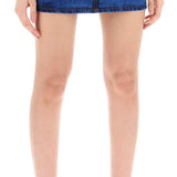 DENIM FOAM MINI SKIRT FOR