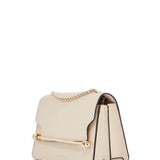 EAST/WEST MINI COMPACT SHOULDER BAG IN VANILLA CALF LEATHER