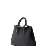 MINI TOTE IN BLACK CALFSKIN WITH REMOVABLE SHOULDER STRAP