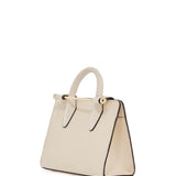 MINI HANDBAG IN BEIGE LEATHER WITH REMOVABLE SHOULDER STRAP