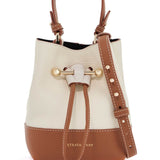 BEIGE CALFSKIN BAG WITH SHORT HANDLE AND SHOULDER STRAP