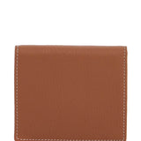 BROWN CALFSKIN CRESCENT WALLET