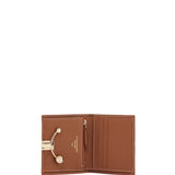 BROWN CALFSKIN CRESCENT WALLET