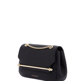 BLACK CALFSKIN MINI BAG WITH GOLD CHAIN