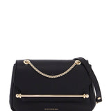 BLACK CALFSKIN MINI BAG WITH GOLD CHAIN