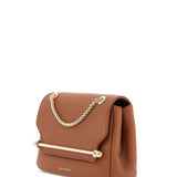 BROWN CALFSKIN MINI SHOULDER AND CROSSBODY BAG