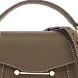 KHAKI CALFSKIN MOSAIC NANO BAG WITH ADJUSTABLE STRAP