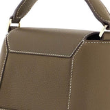 KHAKI CALFSKIN MOSAIC NANO BAG WITH ADJUSTABLE STRAP