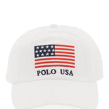 BASEBALL CAP IN TWILL WITH EMBROIDERED FLAG