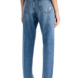 LIGHT BLUE HIGH-WAISTED STRAIGHT WOMEN'S JEANS