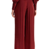 SILK SATIN PALAZZO PANTS IN NINE