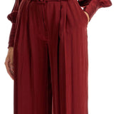 SILK SATIN PALAZZO PANTS IN NINE