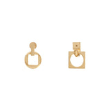 EARRINGS 'THE SQUARE ROUND D