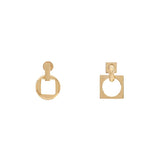 EARRINGS 'THE SQUARE ROUND D