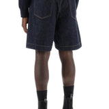 DENIM BERMUDA SHORTS WITH REMOVABLE BELT