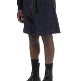 DENIM BERMUDA SHORTS WITH REMOVABLE BELT