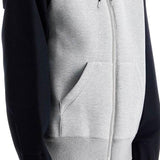 BICOLOR SWEATSHIRT WITH ZIP AND HOOD