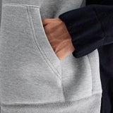 BICOLOR SWEATSHIRT WITH ZIP AND HOOD