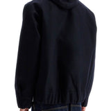 BICOLOR SWEATSHIRT WITH ZIP AND HOOD