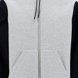 BICOLOR SWEATSHIRT WITH ZIP AND HOOD