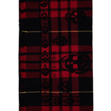 TARTAN WOOL SKULL SCARF IN