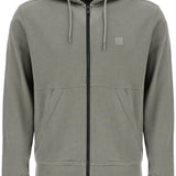 REGULAR FIT GRAY ZIP-UP HOODIE